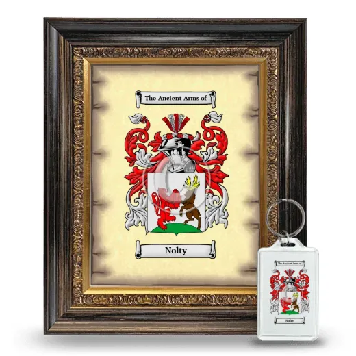 Nolty Framed Coat of Arms and Keychain - Heirloom