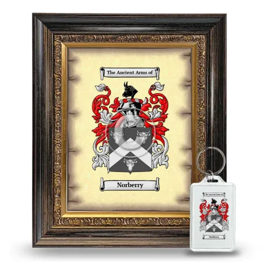 Norberry Framed Coat of Arms and Keychain - Heirloom