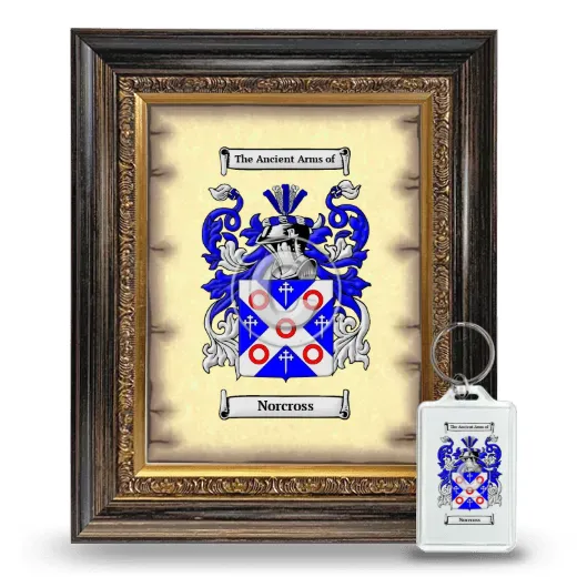 Norcross Framed Coat of Arms and Keychain - Heirloom