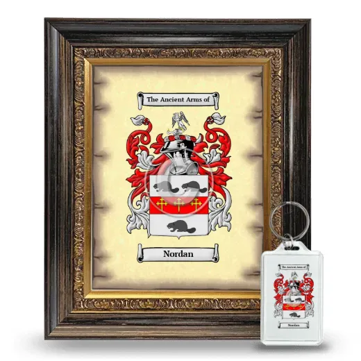 Nordan Framed Coat of Arms and Keychain - Heirloom