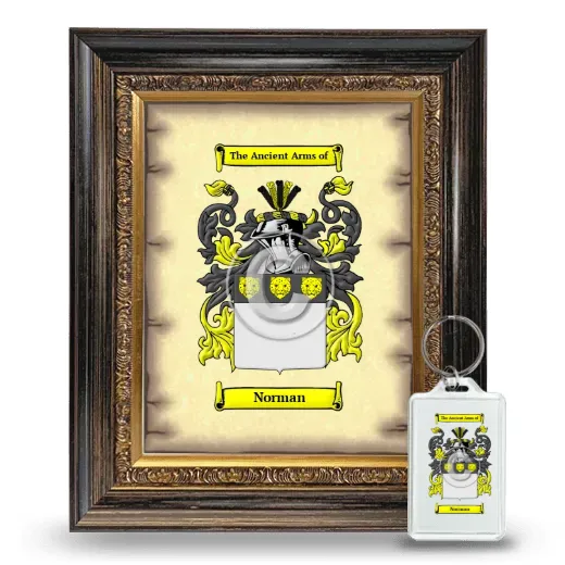 Norman Framed Coat of Arms and Keychain - Heirloom