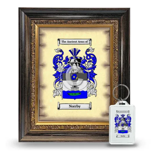 Norrby Framed Coat of Arms and Keychain - Heirloom