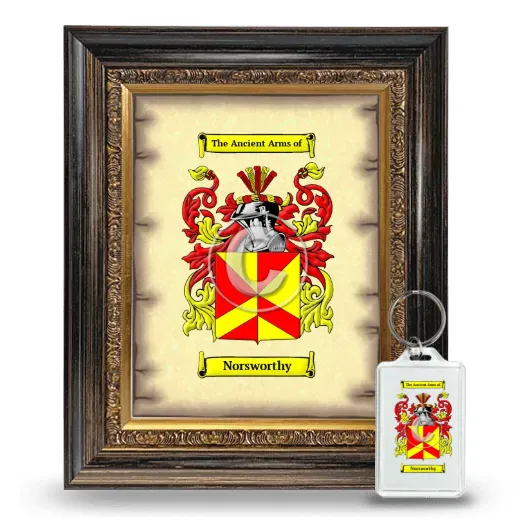 Norsworthy Framed Coat of Arms and Keychain - Heirloom