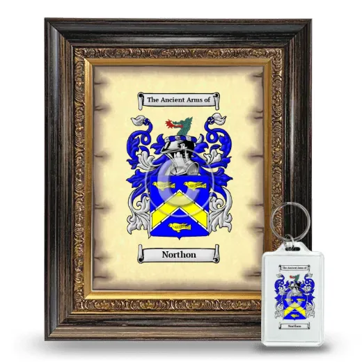 Northon Framed Coat of Arms and Keychain - Heirloom