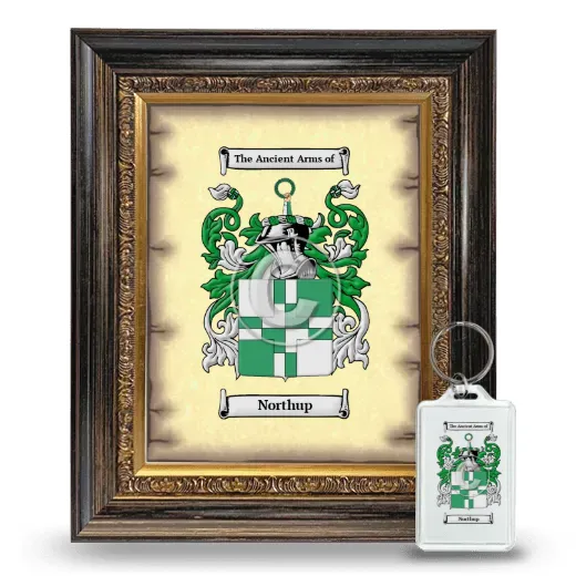 Northup Framed Coat of Arms and Keychain - Heirloom