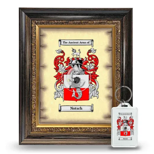 Notsch Framed Coat of Arms and Keychain - Heirloom