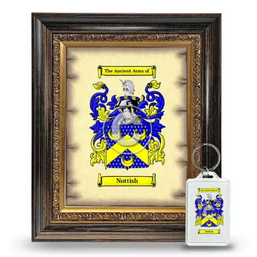 Nottish Framed Coat of Arms and Keychain - Heirloom
