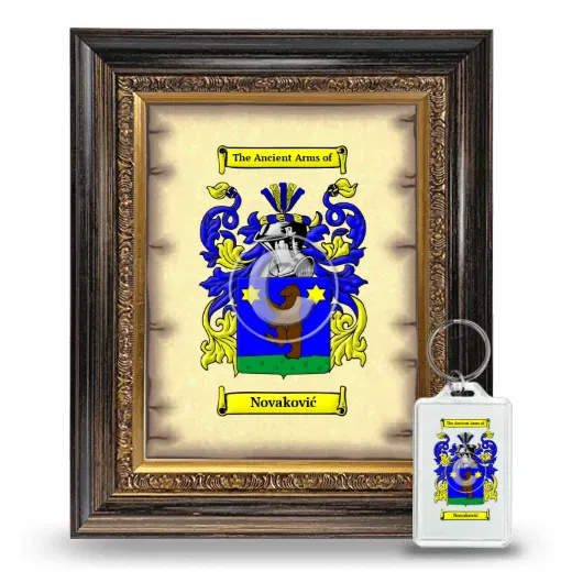 Novaković Framed Coat of Arms and Keychain - Heirloom
