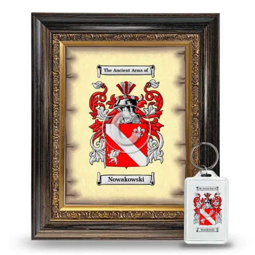 Nowakowski Framed Coat of Arms and Keychain - Heirloom