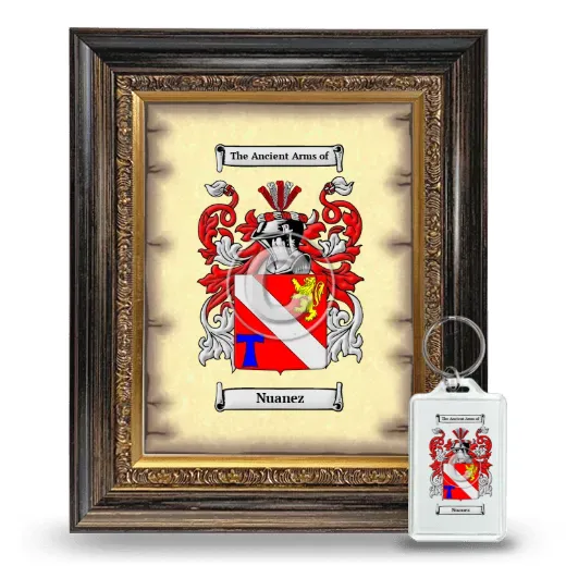 Nuanez Framed Coat of Arms and Keychain - Heirloom