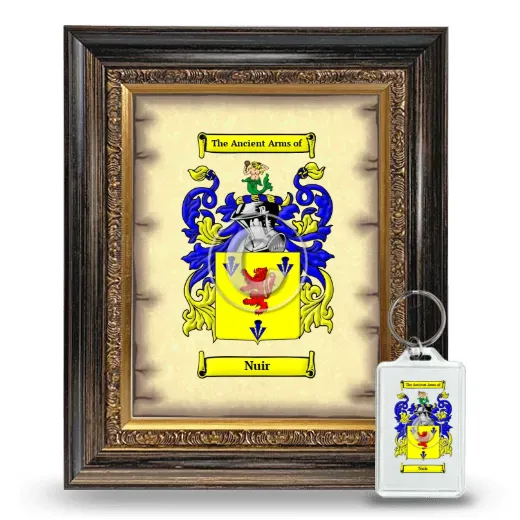 Nuir Framed Coat of Arms and Keychain - Heirloom