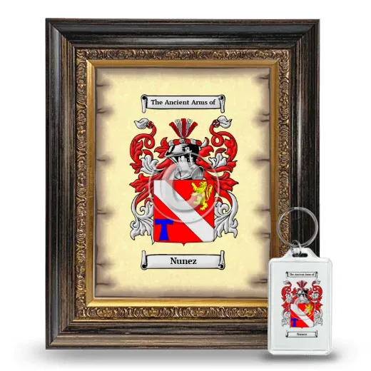 Nunez Framed Coat of Arms and Keychain - Heirloom