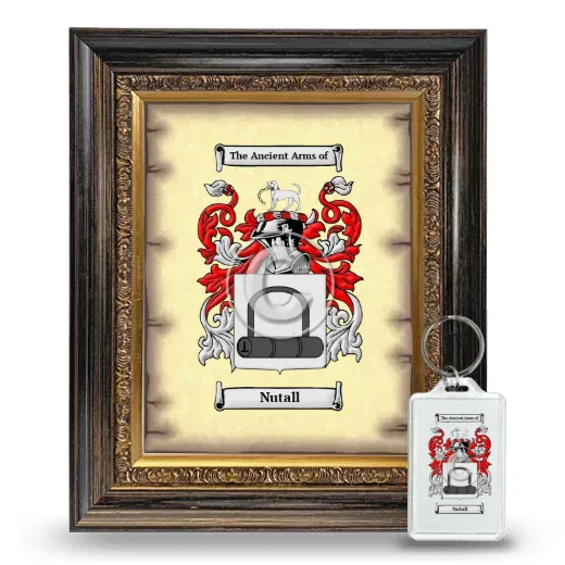 Nutall Framed Coat of Arms and Keychain - Heirloom