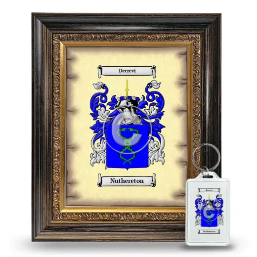 Nuthereton Framed Coat of Arms and Keychain - Heirloom