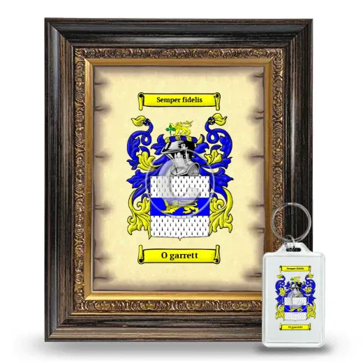 O garrett Framed Coat of Arms and Keychain - Heirloom