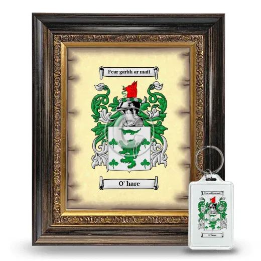 O' hare Framed Coat of Arms and Keychain - Heirloom