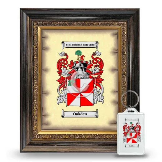 Oakden Framed Coat of Arms and Keychain - Heirloom