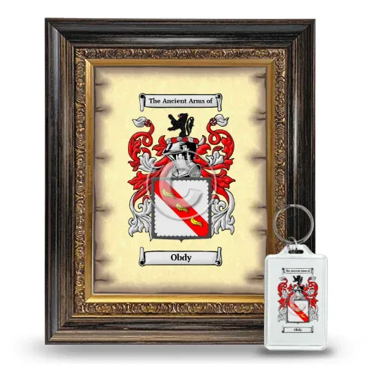 Obdy Framed Coat of Arms and Keychain - Heirloom