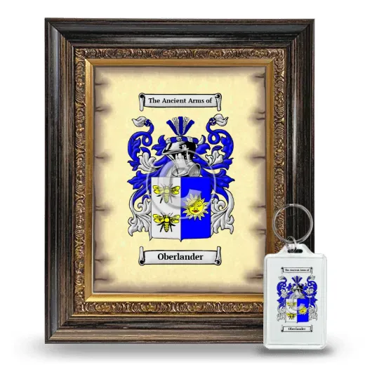Oberlander Framed Coat of Arms and Keychain - Heirloom