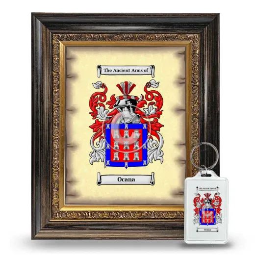 Ocana Framed Coat of Arms and Keychain - Heirloom