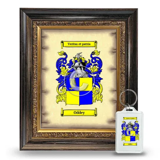 Oddey Framed Coat of Arms and Keychain - Heirloom