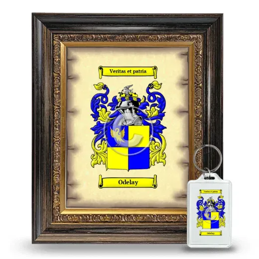 Odelay Framed Coat of Arms and Keychain - Heirloom