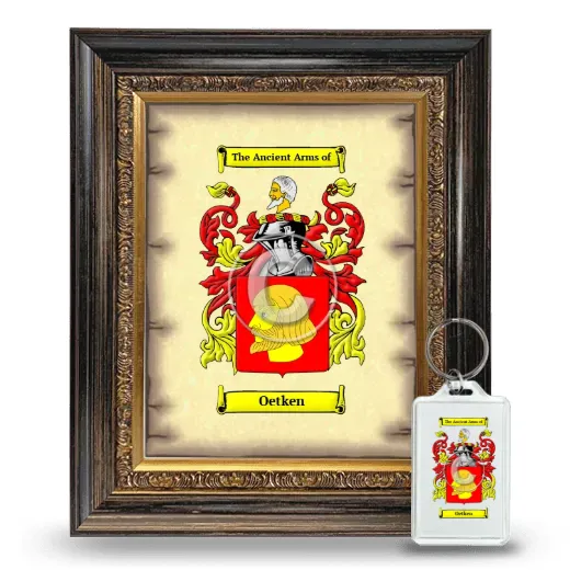 Oetken Framed Coat of Arms and Keychain - Heirloom
