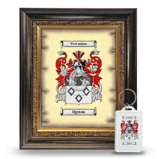 Ogston Framed Coat of Arms and Keychain - Heirloom