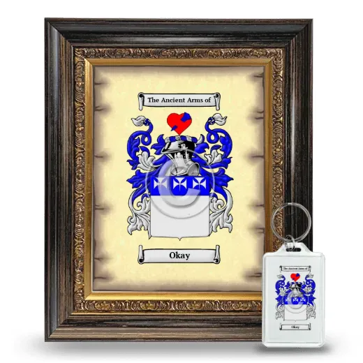 Okay Framed Coat of Arms and Keychain - Heirloom