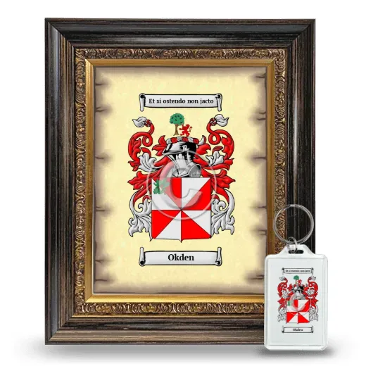 Okden Framed Coat of Arms and Keychain - Heirloom