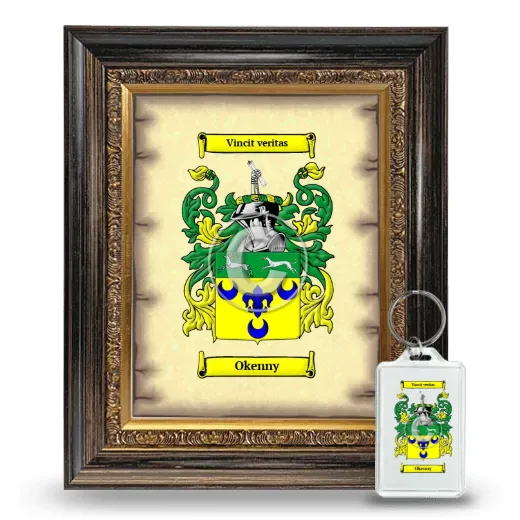 Okenny Framed Coat of Arms and Keychain - Heirloom