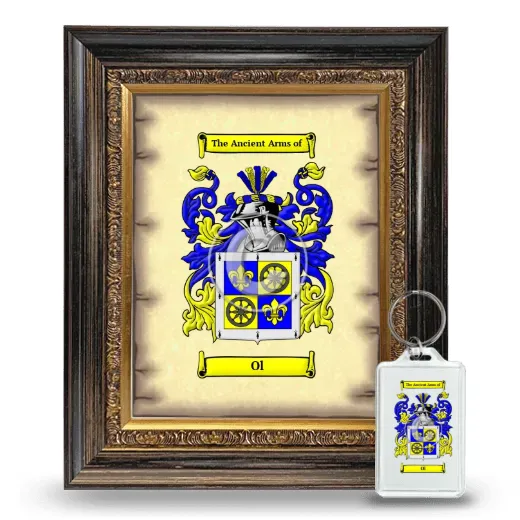 Ol Framed Coat of Arms and Keychain - Heirloom