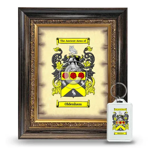 Oldenham Framed Coat of Arms and Keychain - Heirloom