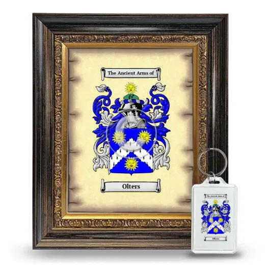 Olters Framed Coat of Arms and Keychain - Heirloom