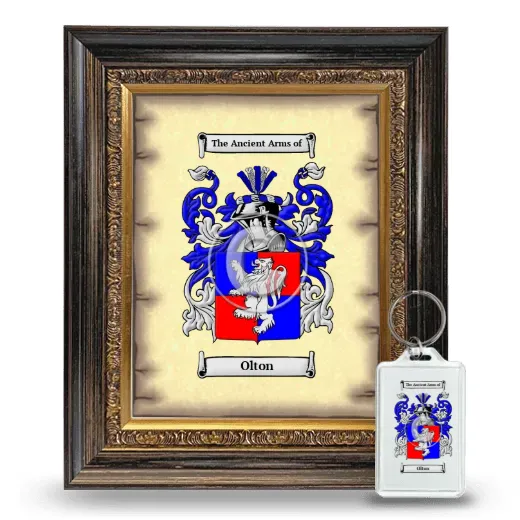 Olton Framed Coat of Arms and Keychain - Heirloom