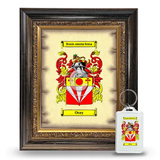 Oray Framed Coat of Arms and Keychain - Heirloom