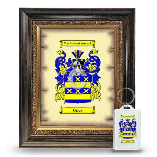 Orive Framed Coat of Arms and Keychain - Heirloom