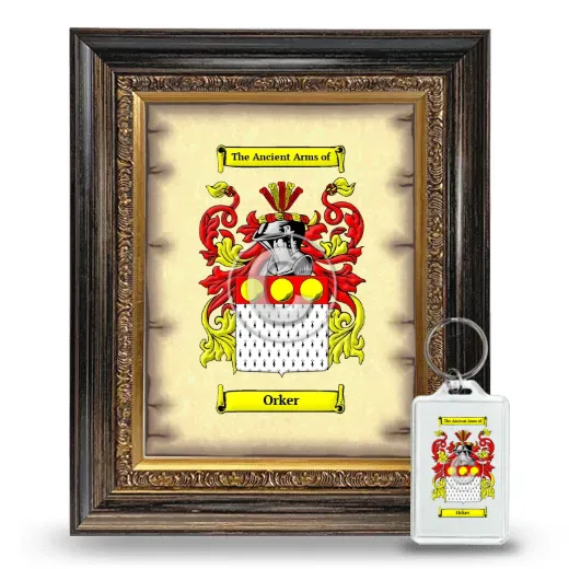 Orker Framed Coat of Arms and Keychain - Heirloom