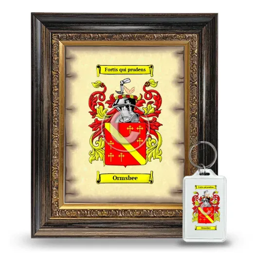 Ormsbee Framed Coat of Arms and Keychain - Heirloom