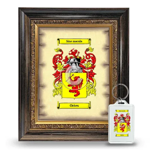 Ortes Framed Coat of Arms and Keychain - Heirloom