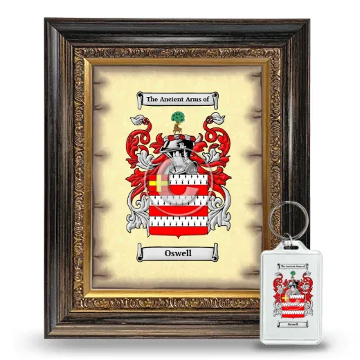 Oswell Framed Coat of Arms and Keychain - Heirloom