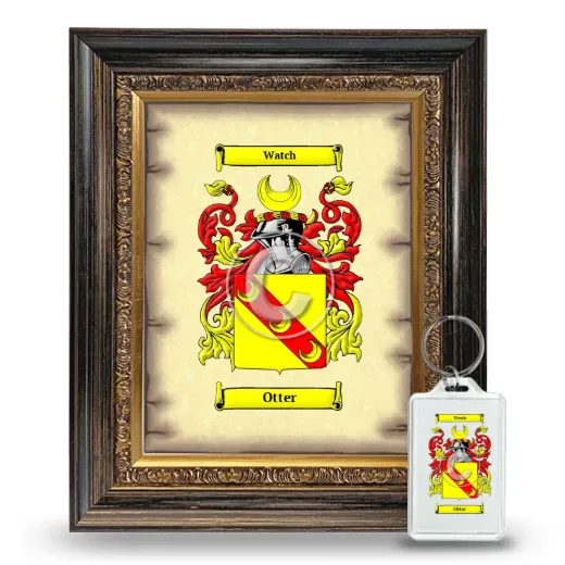 Otter Framed Coat of Arms and Keychain - Heirloom