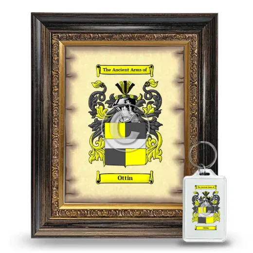 Ottin Framed Coat of Arms and Keychain - Heirloom