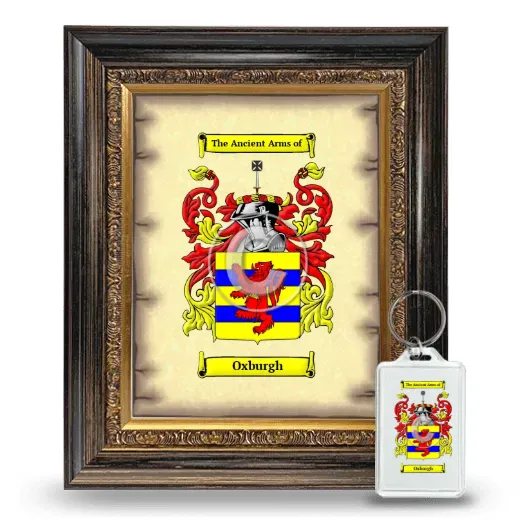 Oxburgh Framed Coat of Arms and Keychain - Heirloom
