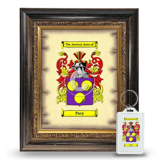 Pacy Framed Coat of Arms and Keychain - Heirloom