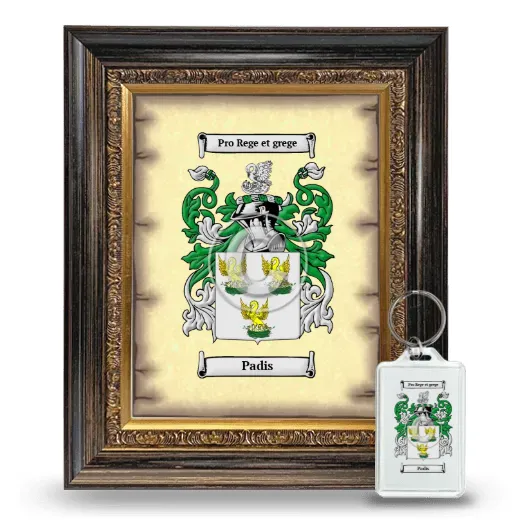 Padis Framed Coat of Arms and Keychain - Heirloom