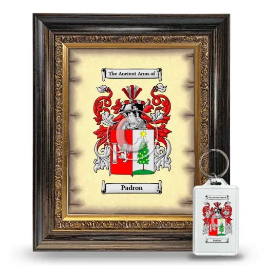 Padron Framed Coat of Arms and Keychain - Heirloom