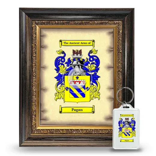 Pagan Framed Coat of Arms and Keychain - Heirloom