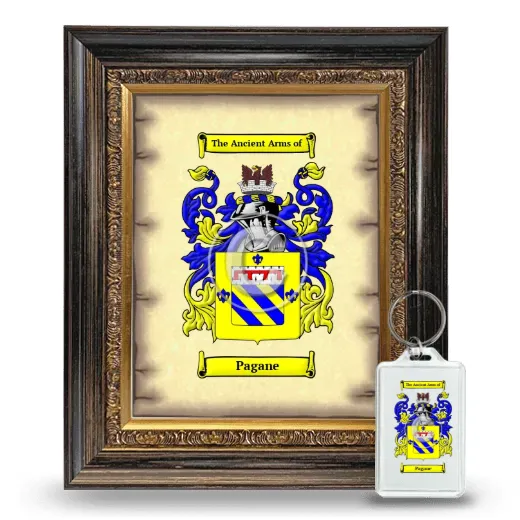 Pagane Framed Coat of Arms and Keychain - Heirloom