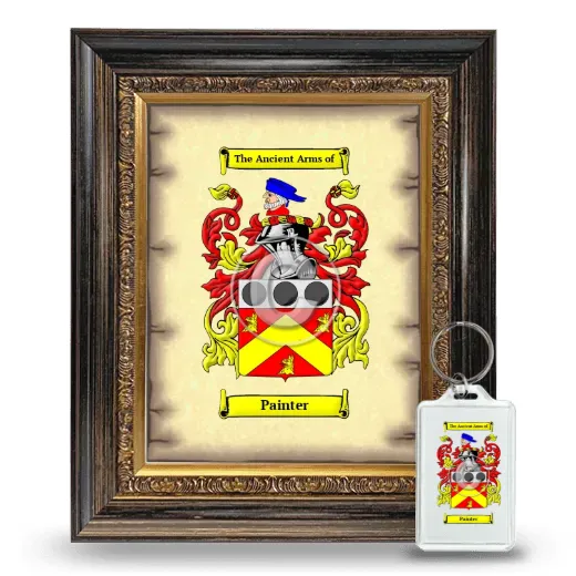 Painter Framed Coat of Arms and Keychain - Heirloom